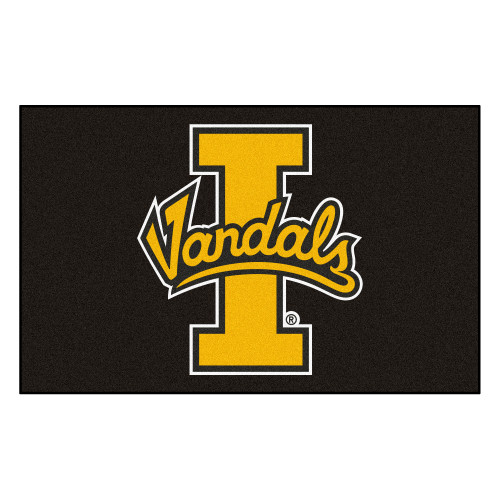 5' x 8' Black and Yellow NCAA University of Idaho Vandals Mat Rectangular Area Rug - IMAGE 1
