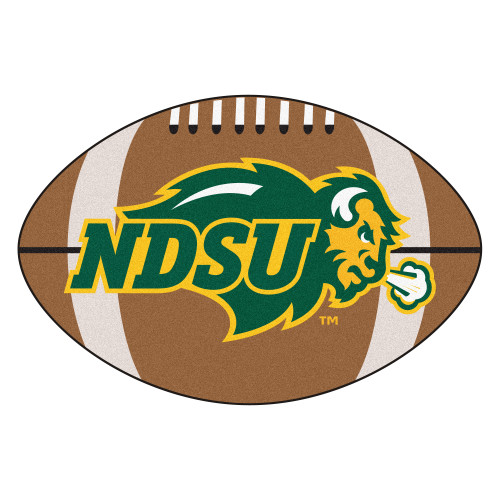20.5" x 32.5" Brown and Green NCAA North Dakota State University Bison Football Mat - IMAGE 1