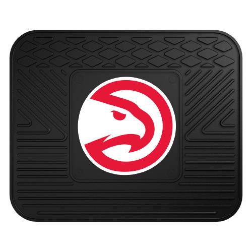 14" x 17" Black and Red NBA Atlanta Hawks Heavy Duty Rear Car Seat Utility Mat - IMAGE 1