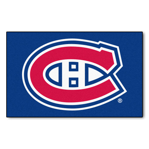 5' x 8' Red and White NHL Montreal Canadiens Ulti-Mat Rectangular Area Rug - IMAGE 1