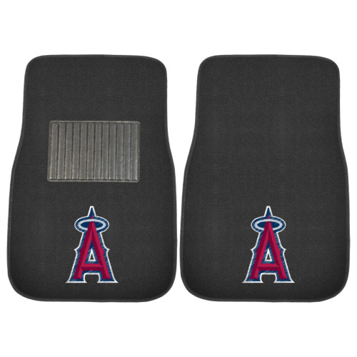 MLB Los Angeles Angels 2-PC Embroidered Front Car Mat Set, Universal Size - IMAGE 1