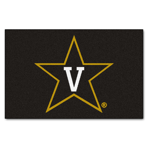 19" x 30" Black and Yellow NCAA Vanderbilt University Commodores Rectangular Mat - IMAGE 1