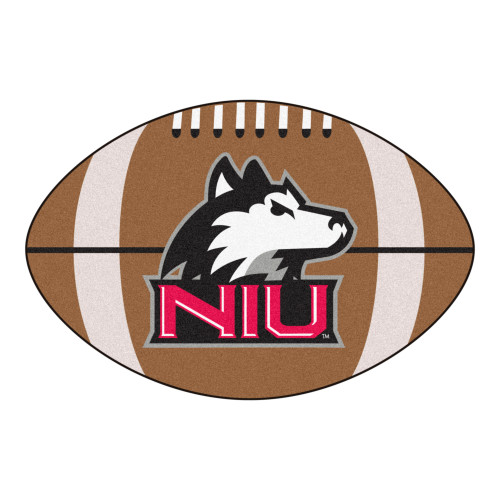 NCAA Northern Illinois University Huskies Football Shaped Mat Area Rug - IMAGE 1