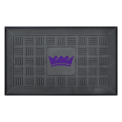 19.5" x 31.25" Blue and Black NBA Sacramento Kings Crown 3-D Team Medallion Doormat - IMAGE 1