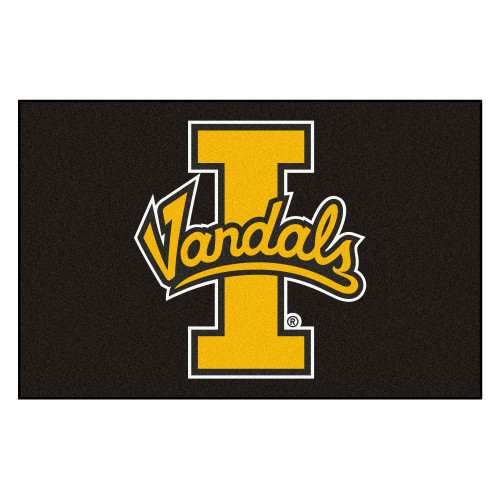 19" x 30" Black and Yellow NCAA University of Idaho Vandals Starter Mat Rectangular Area Rug - IMAGE 1