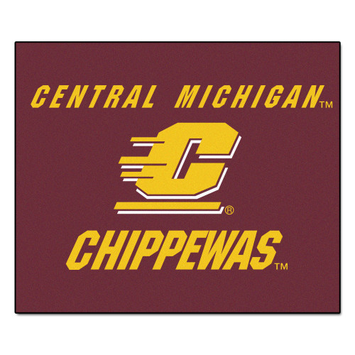 59.5" x 71" Red and Yellow NCAA Central Michigan University Chippewas Outdoor Mat - IMAGE 1