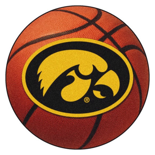 27" Brown and Black NCAA University of Iowa Hawkeyes Mat - IMAGE 1