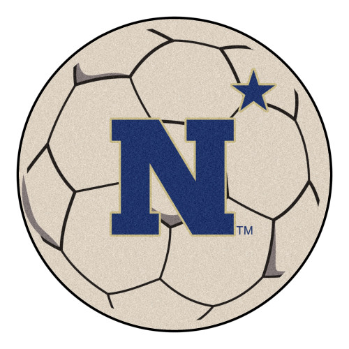 U.S. Naval Academy Soccer Ball Mat Round Area Rug - IMAGE 1