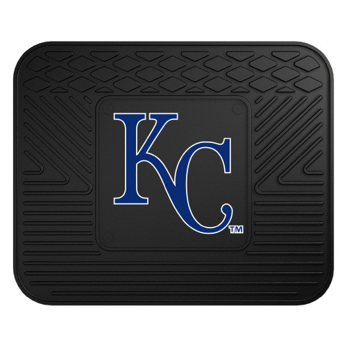 14" x 17" Black and Blue MLB Kansas City Royals Heavy Duty Rear Car Seat Utility Mat - IMAGE 1