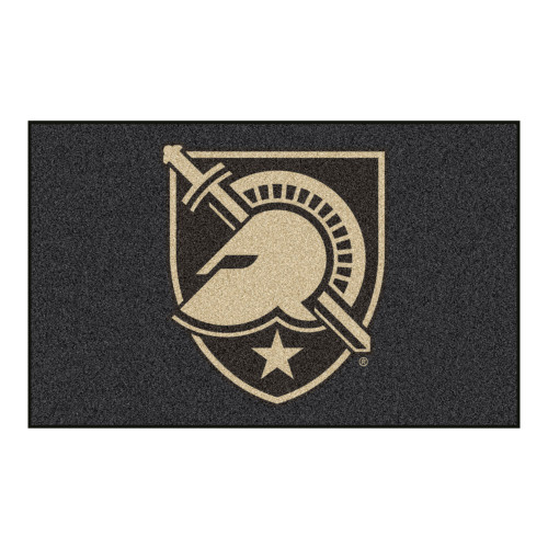 5' x 8' Black and Beige Contemporary U.S. Military Academy Rectangular Outdoor Area Rug - IMAGE 1