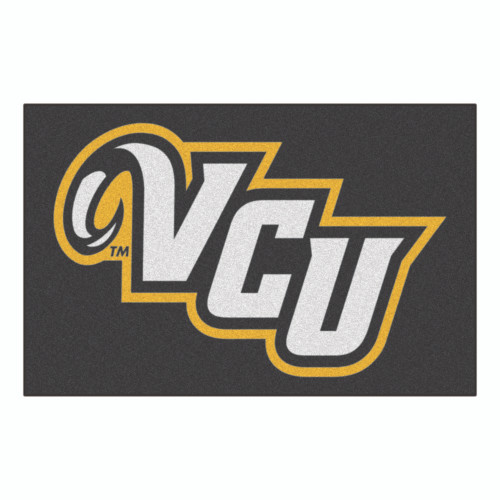 19" x 30" Black and Yellow NCAA Virginia Commonwealth University Rams Starter Door Mat - IMAGE 1