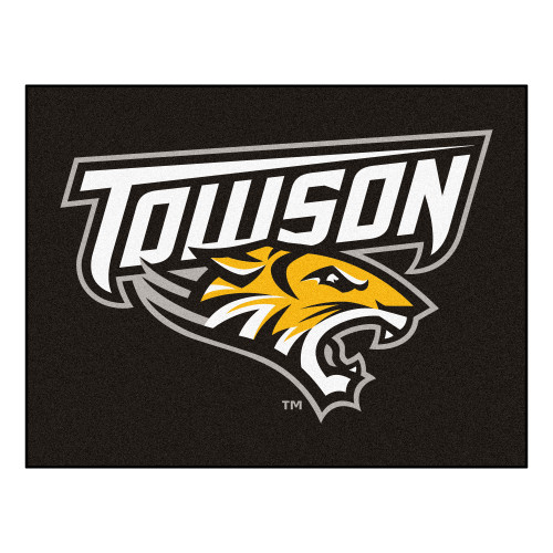 33.75" x 42.5" Black NCAA Towson University Tigers All Star Area Rug - IMAGE 1