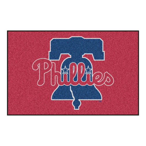 Red and Blue MLB Philadelphia Phillies Rectangular Starter Door Mat 19" x 30" - IMAGE 1