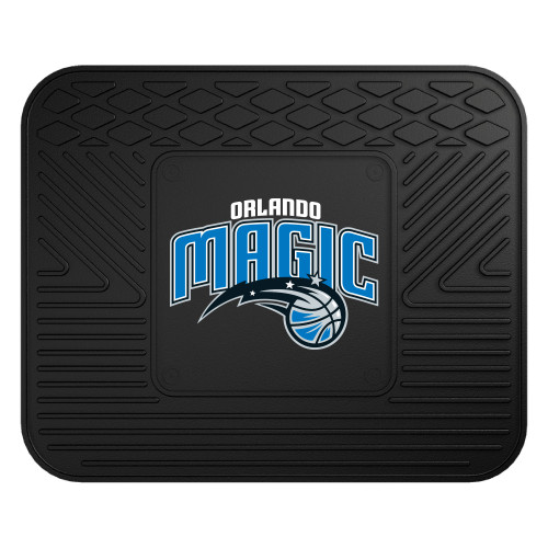 14" x 17" Black and Blue NBA Orlando Magic Heavy Duty Rear Car Seat Utility Mat - IMAGE 1