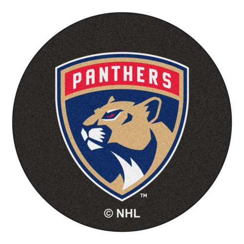 27" Black and Blue NHL Florida Panthers Round Area Rug - IMAGE 1