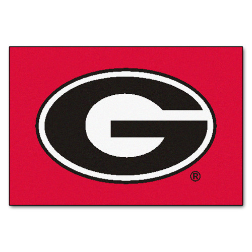 19" x 30" Black and White NCAA University of Georgia Bulldogs Starter Mat Area Rug - IMAGE 1