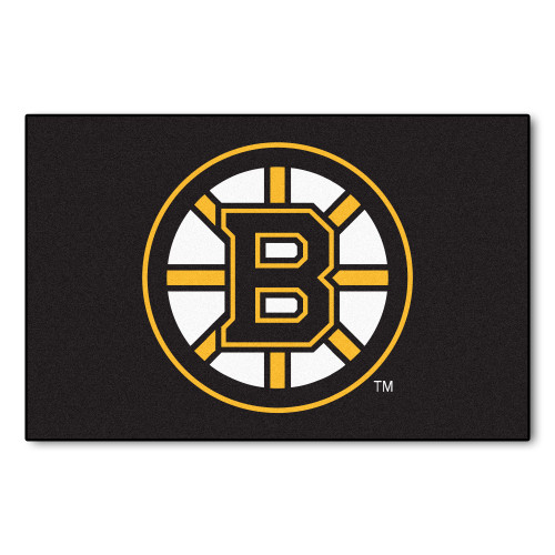 NHL Boston Bruins Starter Mat Rectangular Area Rug 19" x 30" - IMAGE 1