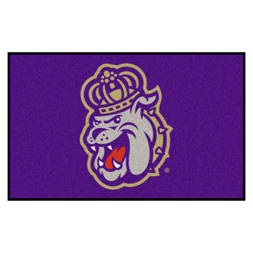 59.5" x 94.5" Purple and Brown NCAA James Madison University Dukes Rectangular Area Rug - IMAGE 1