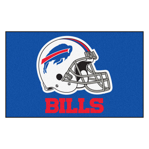 59.5" x 94.5" Blue and White NFL Buffalo Bills Ulti Mat Rectangular Outdoor Area Rug - IMAGE 1