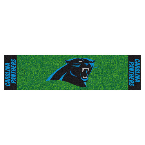 18" x 72" Green and Blue NFL Carolina Panthers Golf Putting Mat - IMAGE 1