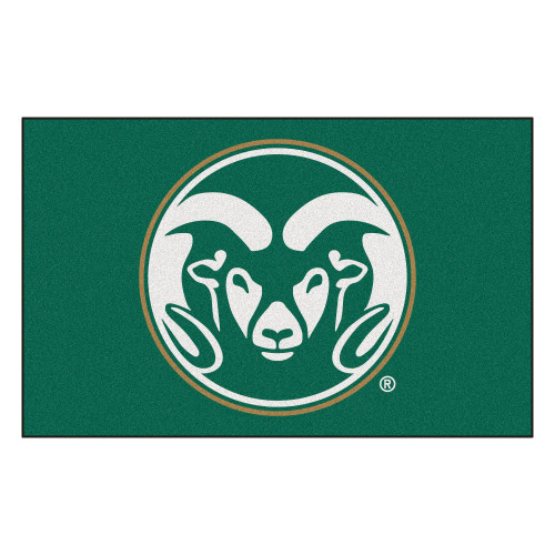 59.5" x 94.5" Green and White NCAA Colorado State University Rams Rectangular Ulti-Mat - IMAGE 1