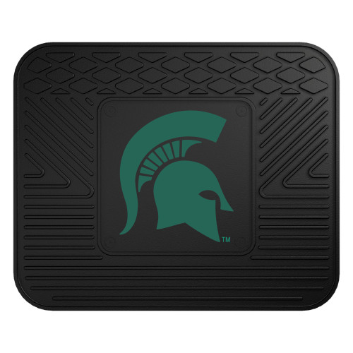 14" x 17" Black NCAA Michigan State University Spartans Heavy Duty Rear Car Seat Utility Mat - IMAGE 1