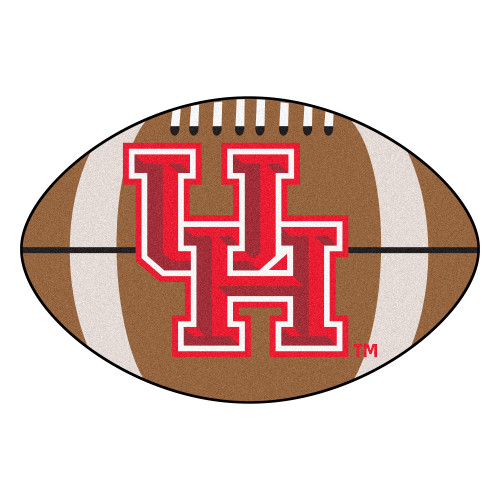 20.5" x 32.5" Brown and Red NCAA University of Houston Cougars Football Mat - IMAGE 1