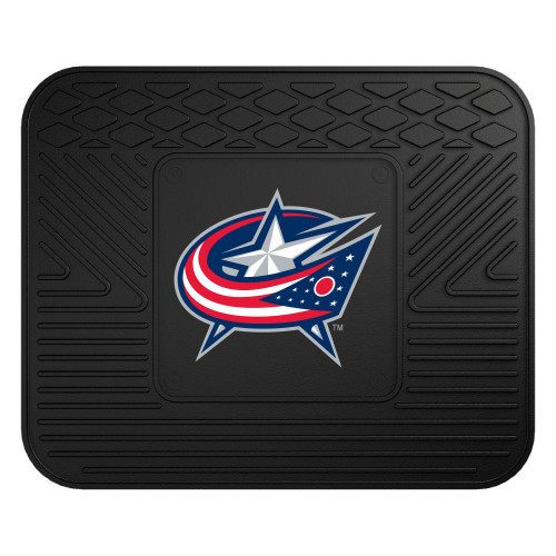 14" x 17" Black and Red NHL Columbus Blue Jackets Rear Car Seat Utility Mat - IMAGE 1