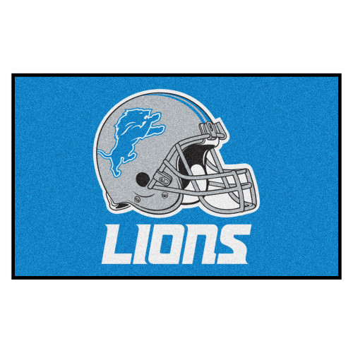 59.5" x 94.5" Blue and Gray NFL Detroit Lions Ulti-Mat Rectangular Mat - IMAGE 1