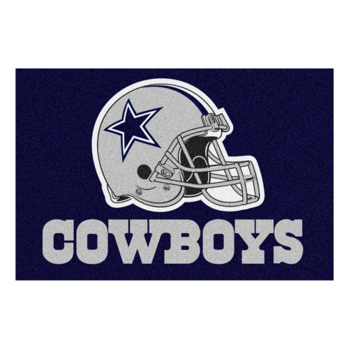 19" x 30" Blue and Gray NFL Dallas Cowboys Starter Rectangular Door Mat - IMAGE 1