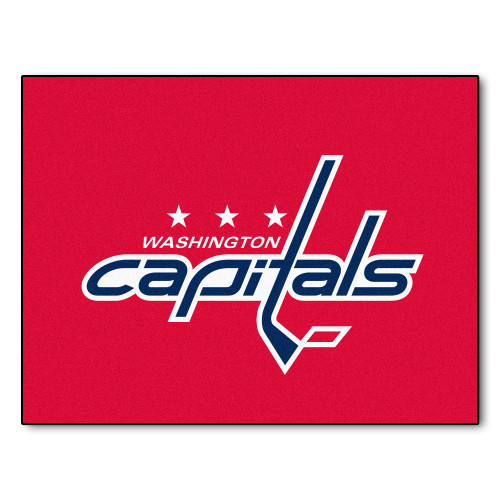 33.75" x 42.5" Red and Blue NHL Washington Capitals All Star Non-Skid Mat Rectangular Area Rug - IMAGE 1