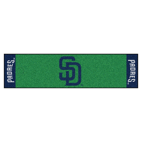 18" x 72" Green and Yellow MLB San Diego Padres Golf Putting Mat - IMAGE 1