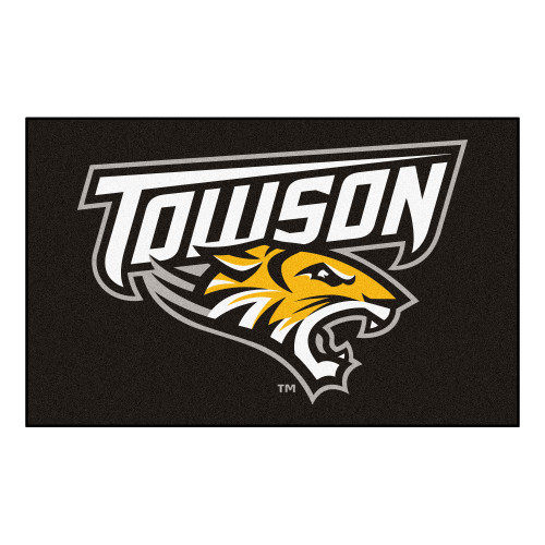 59.5" x 94.5" Black NCAA Towson University Tigers Ulti-Mat Area Rug - IMAGE 1