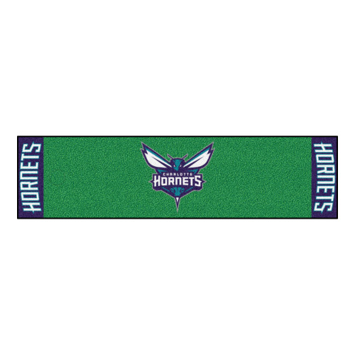 18" x 72" Green and Blue NBA Charlotte Hornets Putting Golf Mat - IMAGE 1