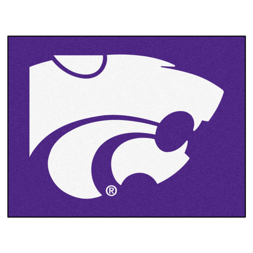 33.75" x 42.5" Purple and White NCAA Kansas State University Wildcats All Star Mat - IMAGE 1