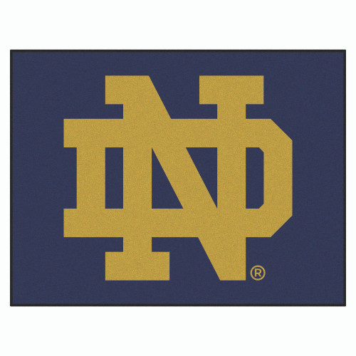 33.75" x 42.5" Black NCAA Notre Dame Fighting Irish All-Star Rectangular Mat - IMAGE 1