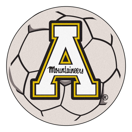 NCAA Appalachian State Mountaineers Soccer Ball Mat Round Area Rug - IMAGE 1