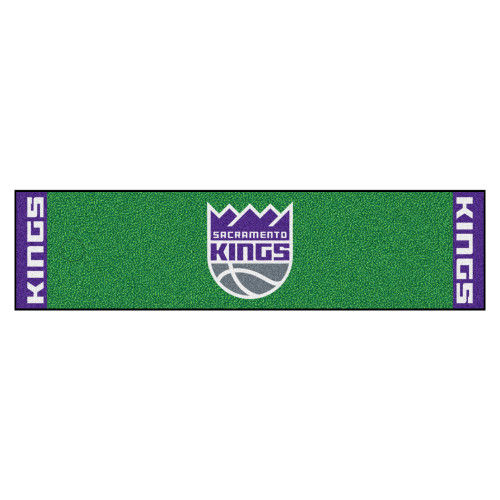 18" x 72" Green and Purple NBA Sacramento Kings Rectangular Golf Putting Mat - IMAGE 1