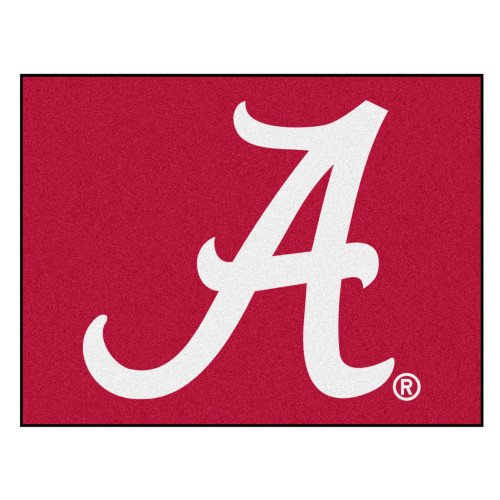 33.75" x 42.5" Red and White NCAA University of Alabama Crimson Tide All Star Door Mat - IMAGE 1