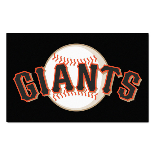 4.9' x 7.8' Black MLB San Francisco Giants Rectangular Area Rug - IMAGE 1
