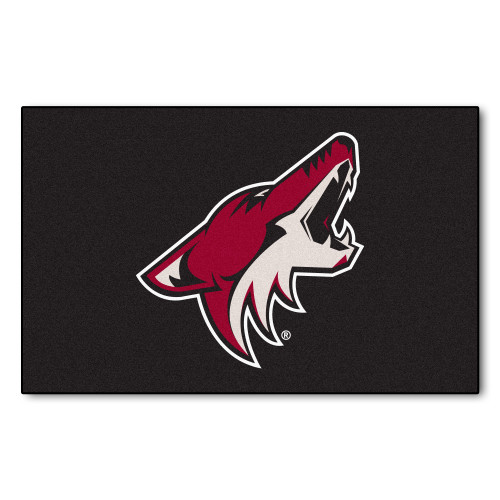 59.5" x 94.5" Red and Black NHL Arizona Coyotes Mat Rectangular Area Rug - IMAGE 1