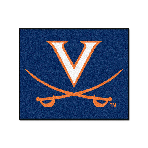 59.5" x 71" Blue NCAA University of Virginia Cavaliers Tailgater Rectangular Area Rug - IMAGE 1