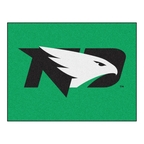 33.75" x 42.5" Green NCAA University of North Dakota Fighting Hawks All Star Non-Skid Mat Area Rug - IMAGE 1