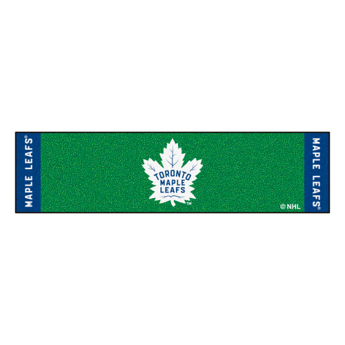 18" x 72" Green and Blue NHL "Toronto Maple Leafs" Putting Mat Golf Accessory - IMAGE 1