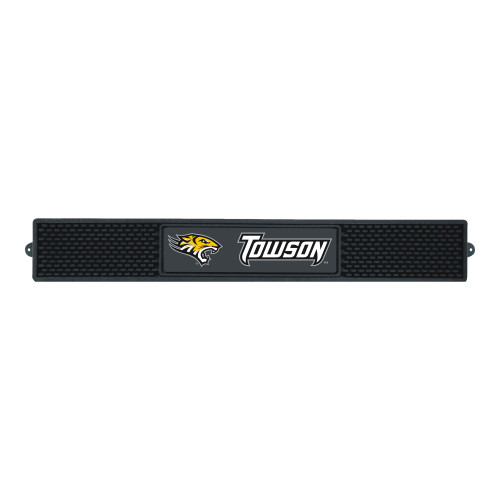 3.25" x 24" Black NCAA Towson University Tigers Drink Mat Tailgate Accessory - IMAGE 1