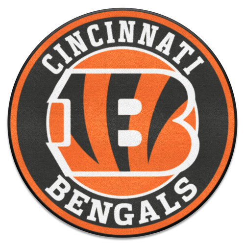 27" Orange NFL Cincinnati Bengals Roundel Mat - IMAGE 1