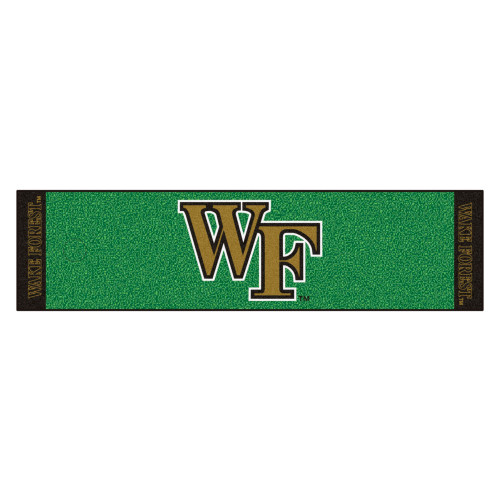 18" x 72" Green and Ivory NCAA Wake Forest University Demon Deacons Putting Welcome Door Mat - IMAGE 1