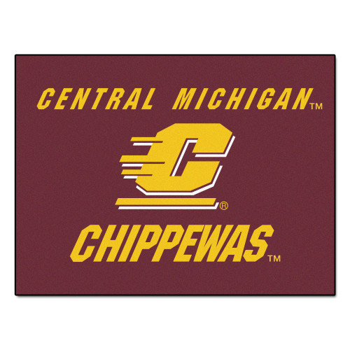 33.75" x 42.5" Red and Yellow NCAA Central Michigan University Chippewas All Star Mat - IMAGE 1