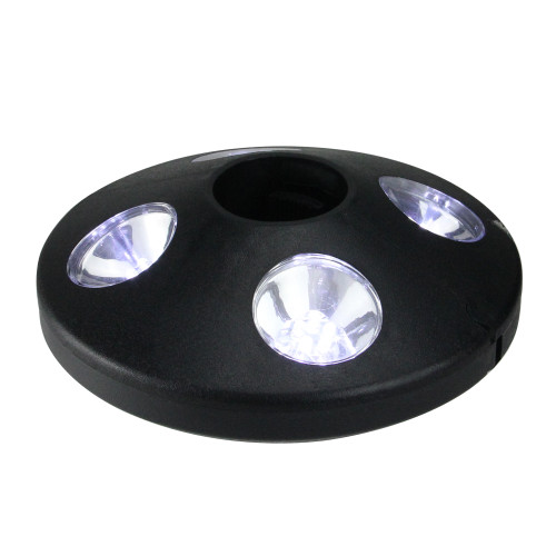 8" Black 4-Panel Patio Umbrella Light with 20 LED's - IMAGE 1
