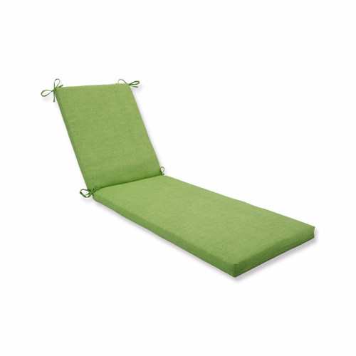 80" Lime Green Outdoor Patio Rectangular Chaise Lounge Cushion with Ties - IMAGE 1